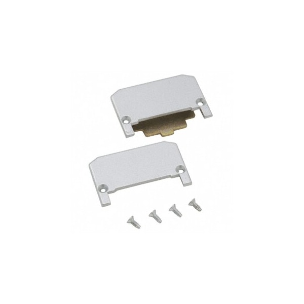 Satin Aluminum Push Pad End Cap Package for 1200 Series Panic Exit Device